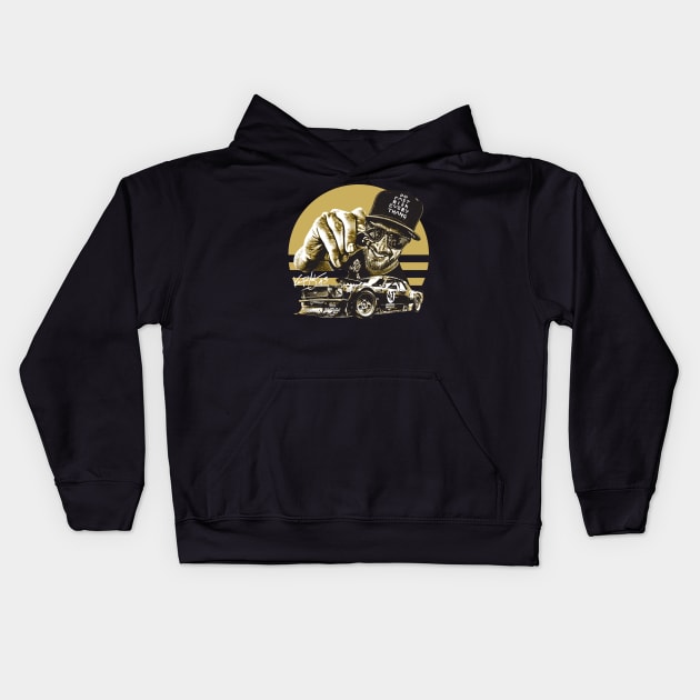 Ken Block Bronze Kids Hoodie by Bingung Mikir Nama Design